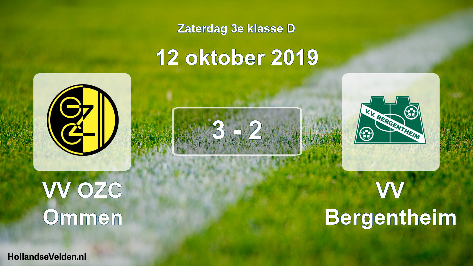 Total number of matches played: VV OZC Ommen - VV Bergentheim 3 - 2 (12 October 2019)