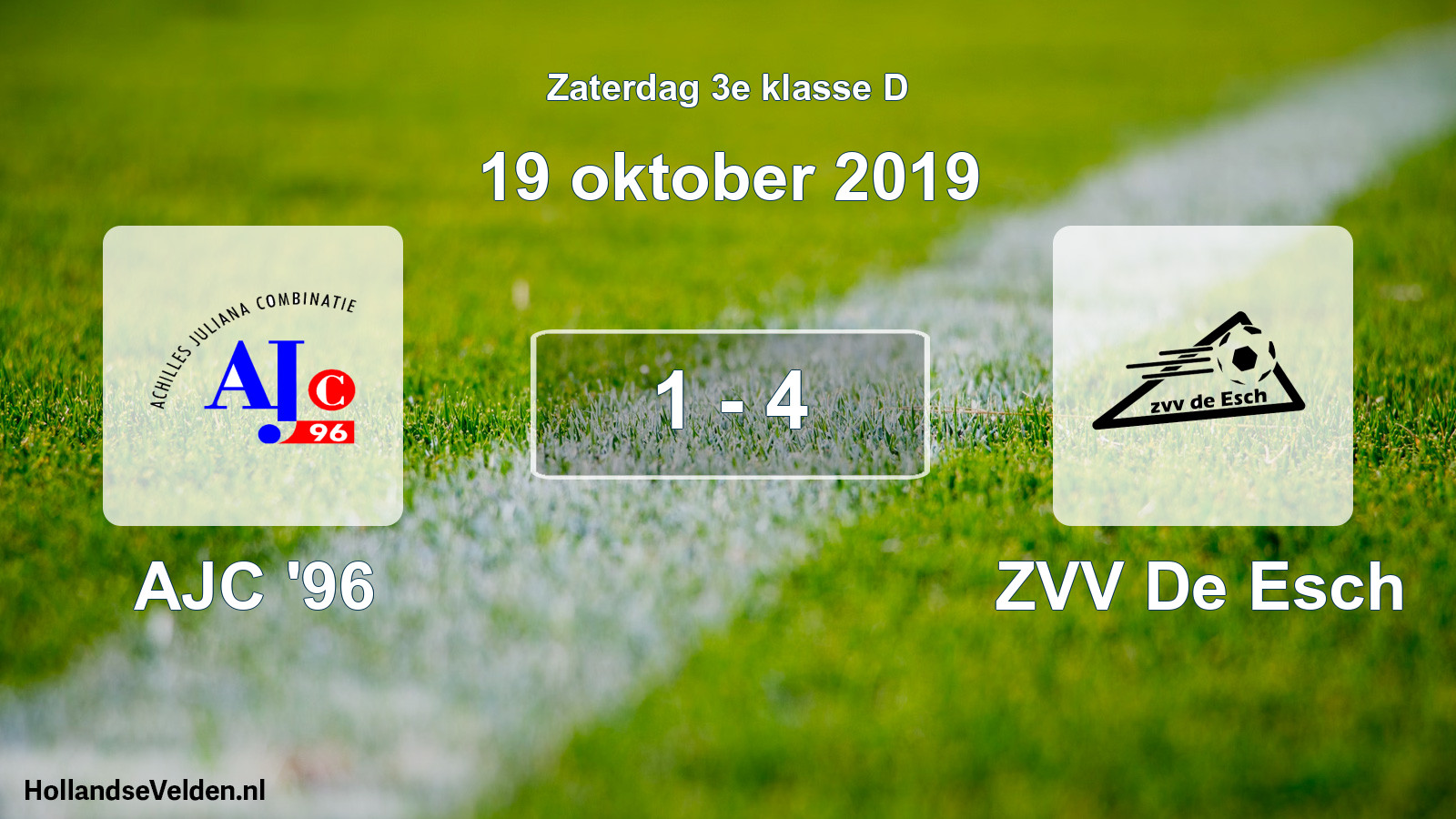 Total number of matches played: AJC '96 - ZVV De Esch 1 - 4 (19 October 2019)