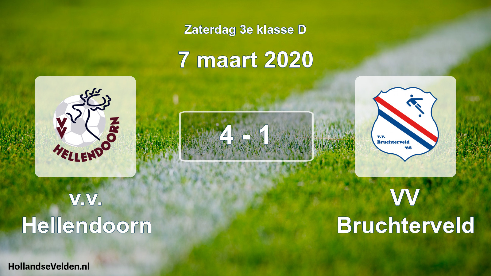 Total number of matches played: v.v. Hellendoorn - VV Bruchterveld 4 - 1 (7 March 2020)