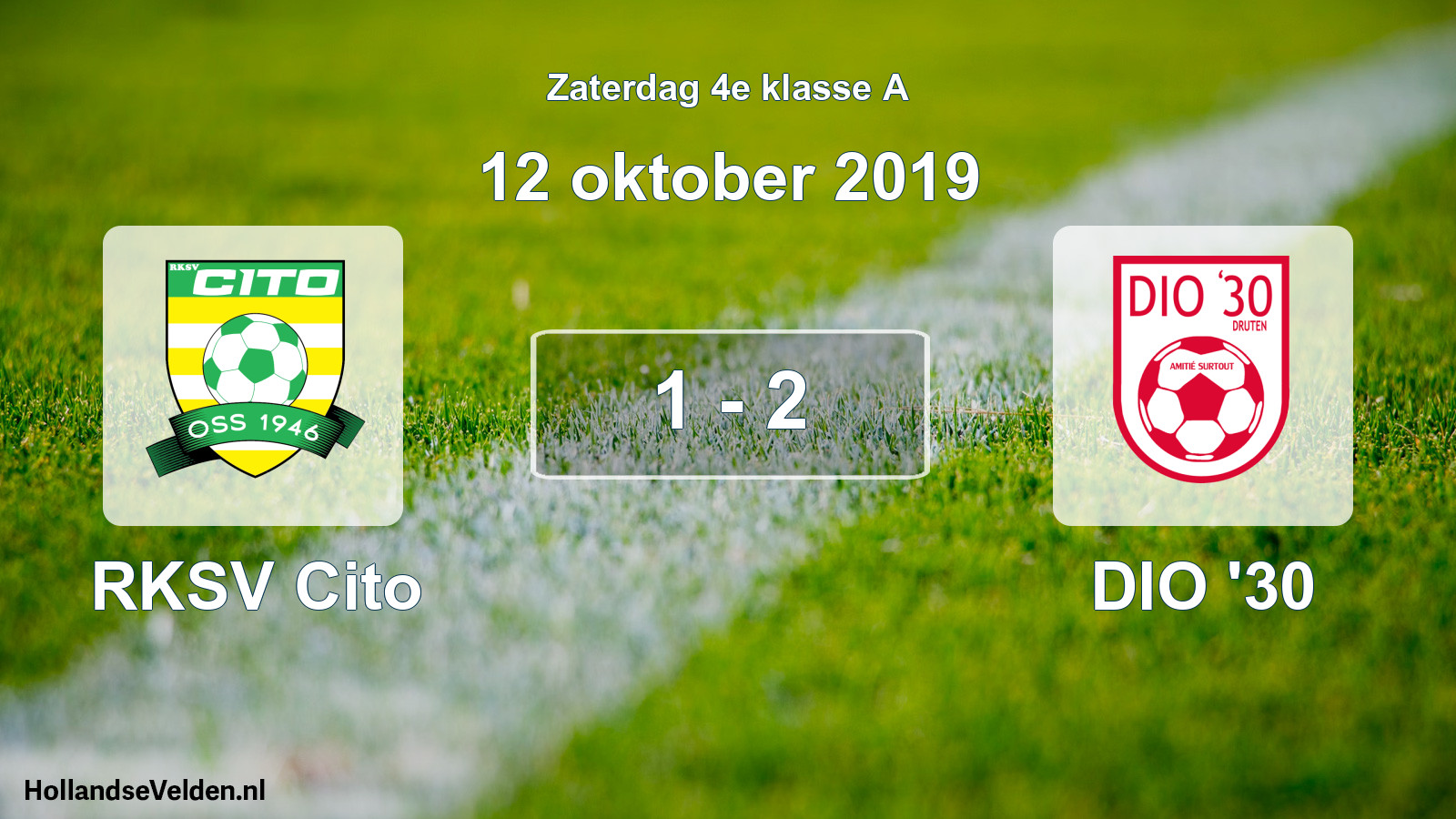 Total number of matches played: RKSV Cito - DIO '30 1 - 2 (12 October 2019)