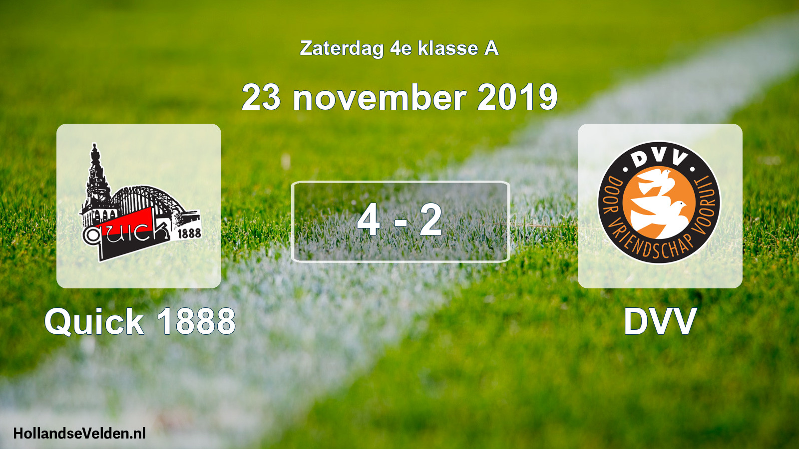 Total number of matches played: Quick 1888 - DVV 4 - 2 (23 November 2019)