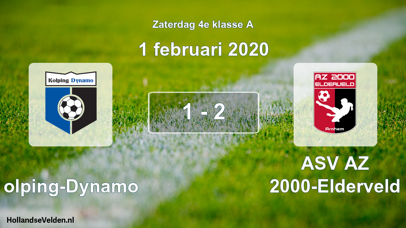 Total number of matches played: Kolping-Dynamo - ASV AZ 2000-Elderveld 1 - 2 (1 February 2020)