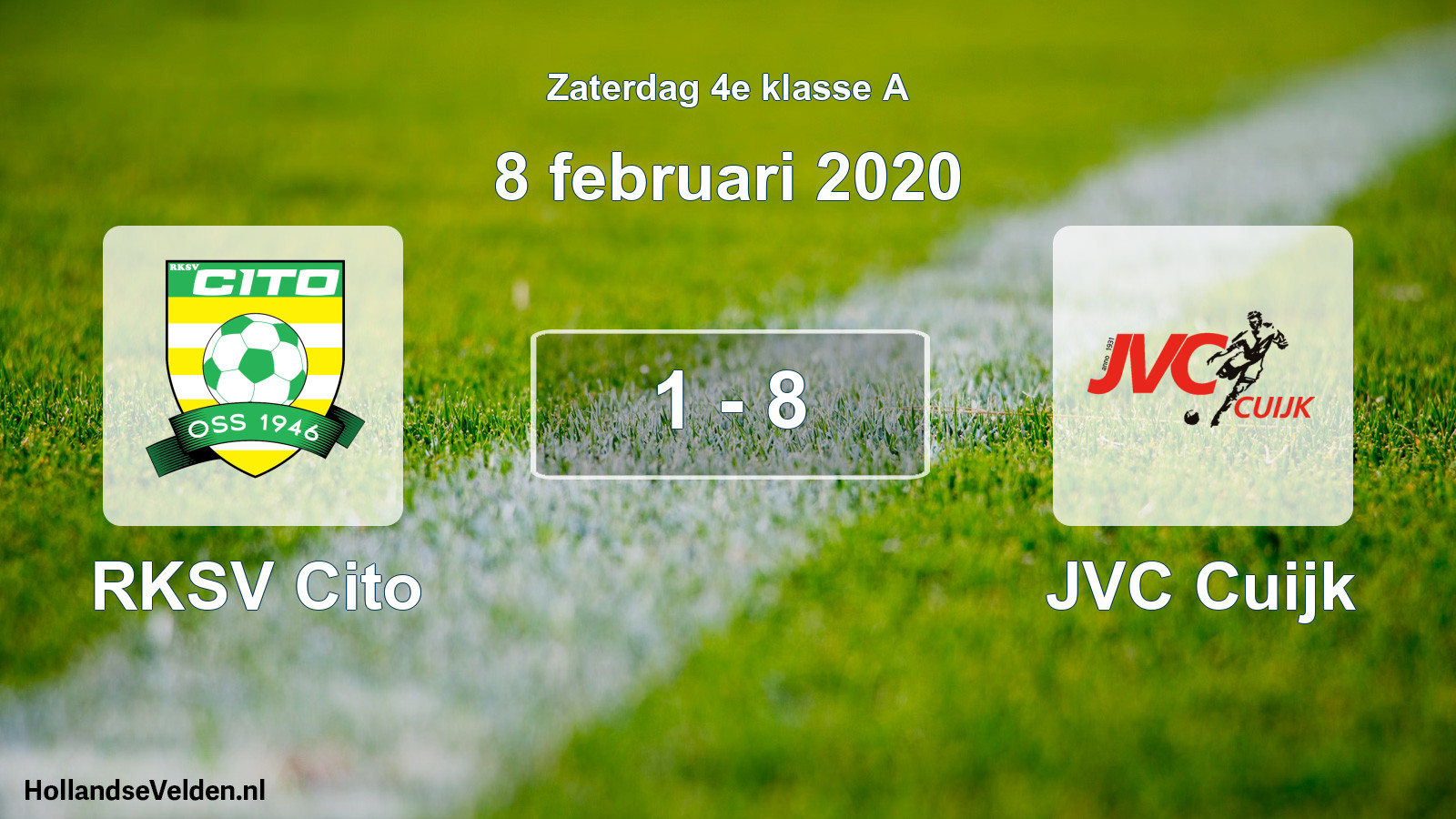 Total number of matches played: RKSV Cito - JVC Cuijk 1 - 8 (8 February 2020)
