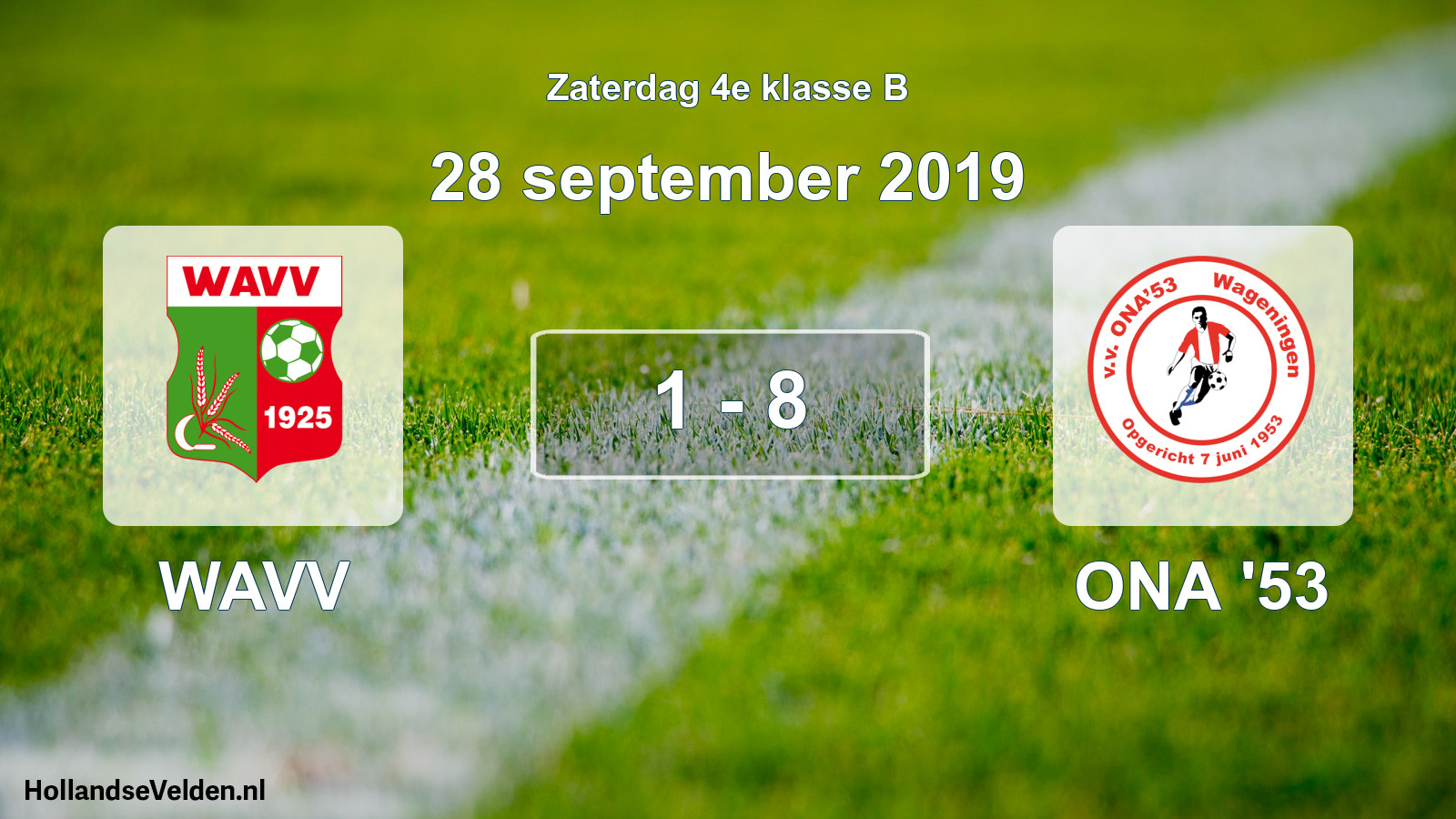 Total number of matches played: WAVV - ONA '53 1 - 8 (28 September 2019)