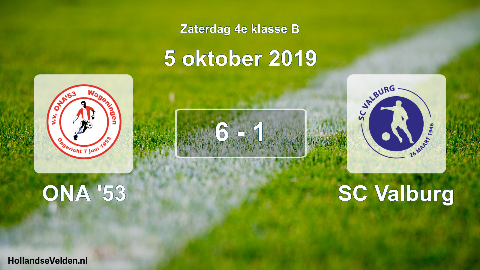 Total number of matches played: ONA '53 - SC Valburg 6 - 1 (5 October 2019)