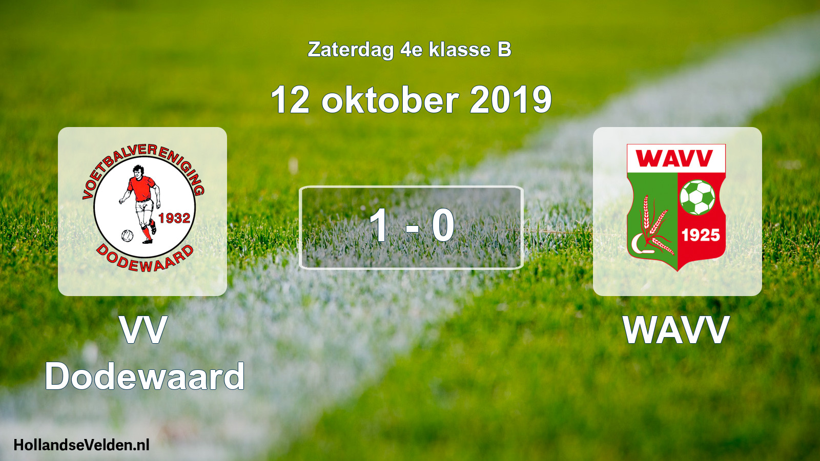 Total number of matches played: VV Dodewaard - WAVV 1 - 0 (12 October 2019)