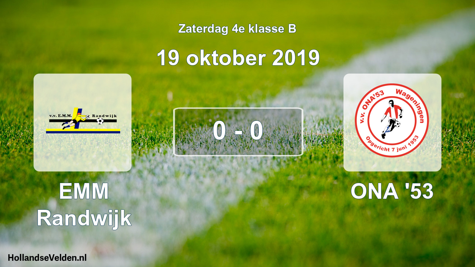 Total number of matches played: EMM Randwijk - ONA '53 0 - 0 (19 October 2019)