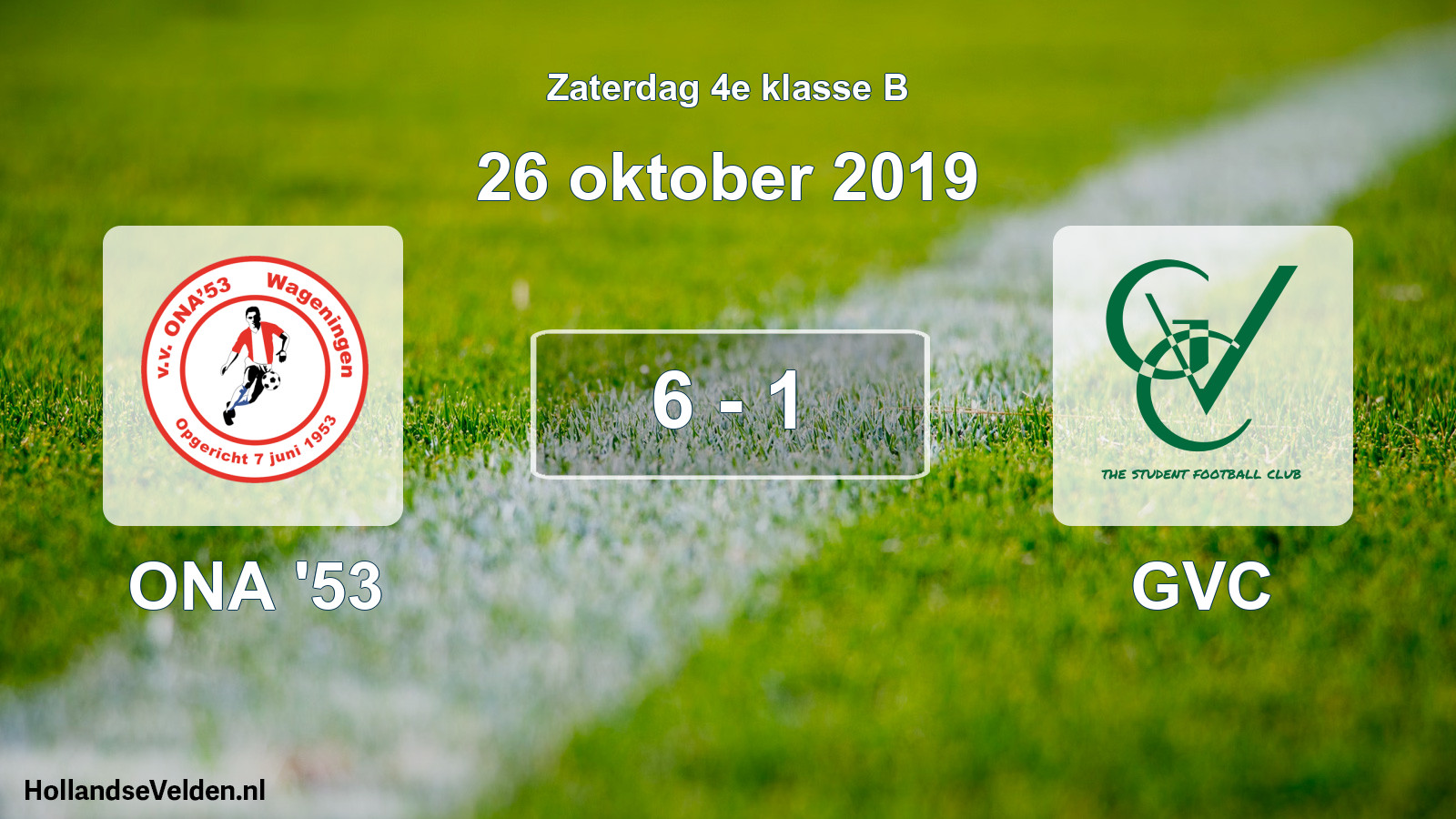 Total number of matches played: ONA '53 - GVC 6 - 1 (26 October 2019)