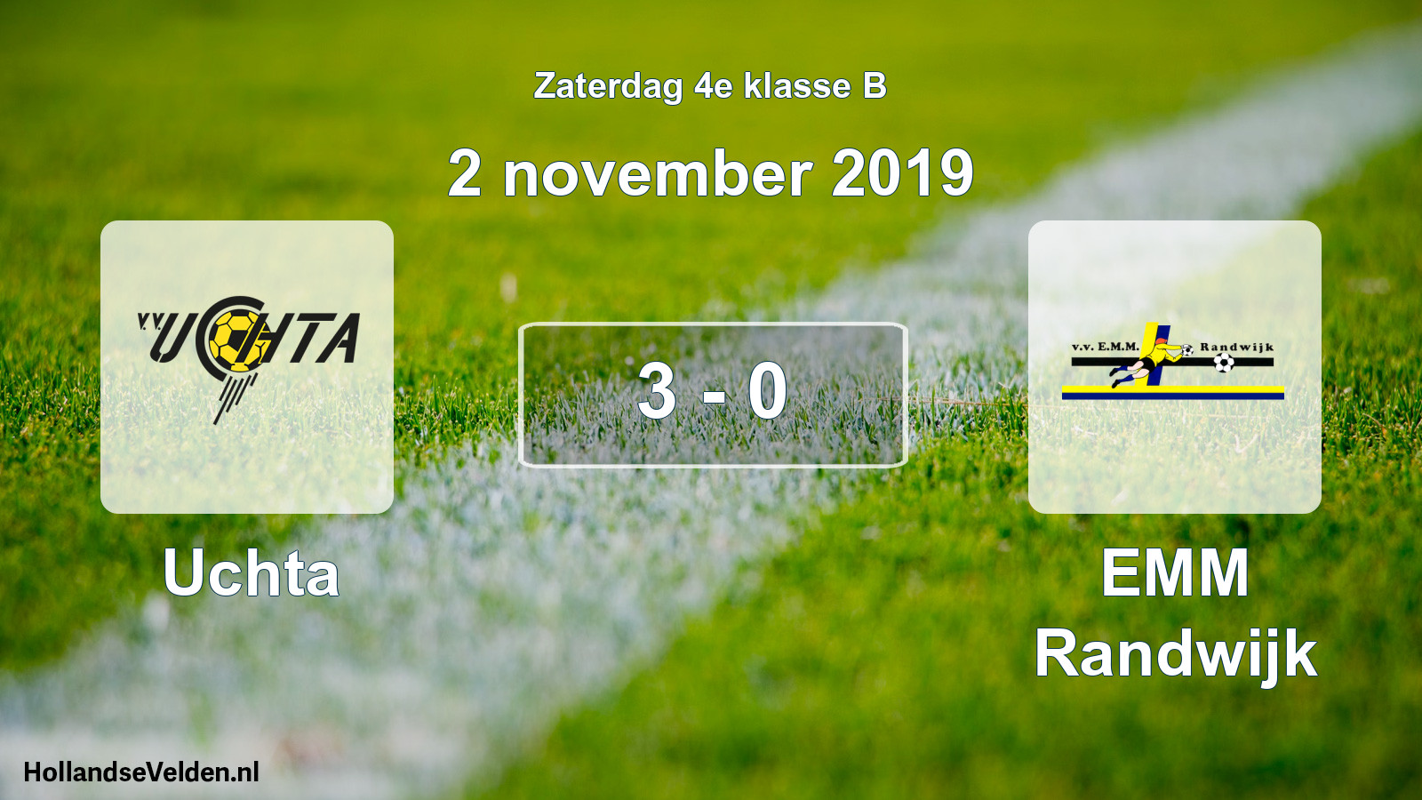 Total number of matches played: Uchta - EMM Randwijk 3 - 0 (2 November 2019)