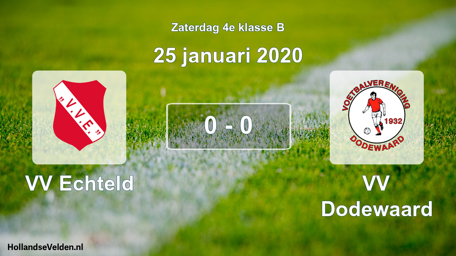 Total number of matches played: VV Echteld - VV Dodewaard 0 - 0 (25 January 2020)
