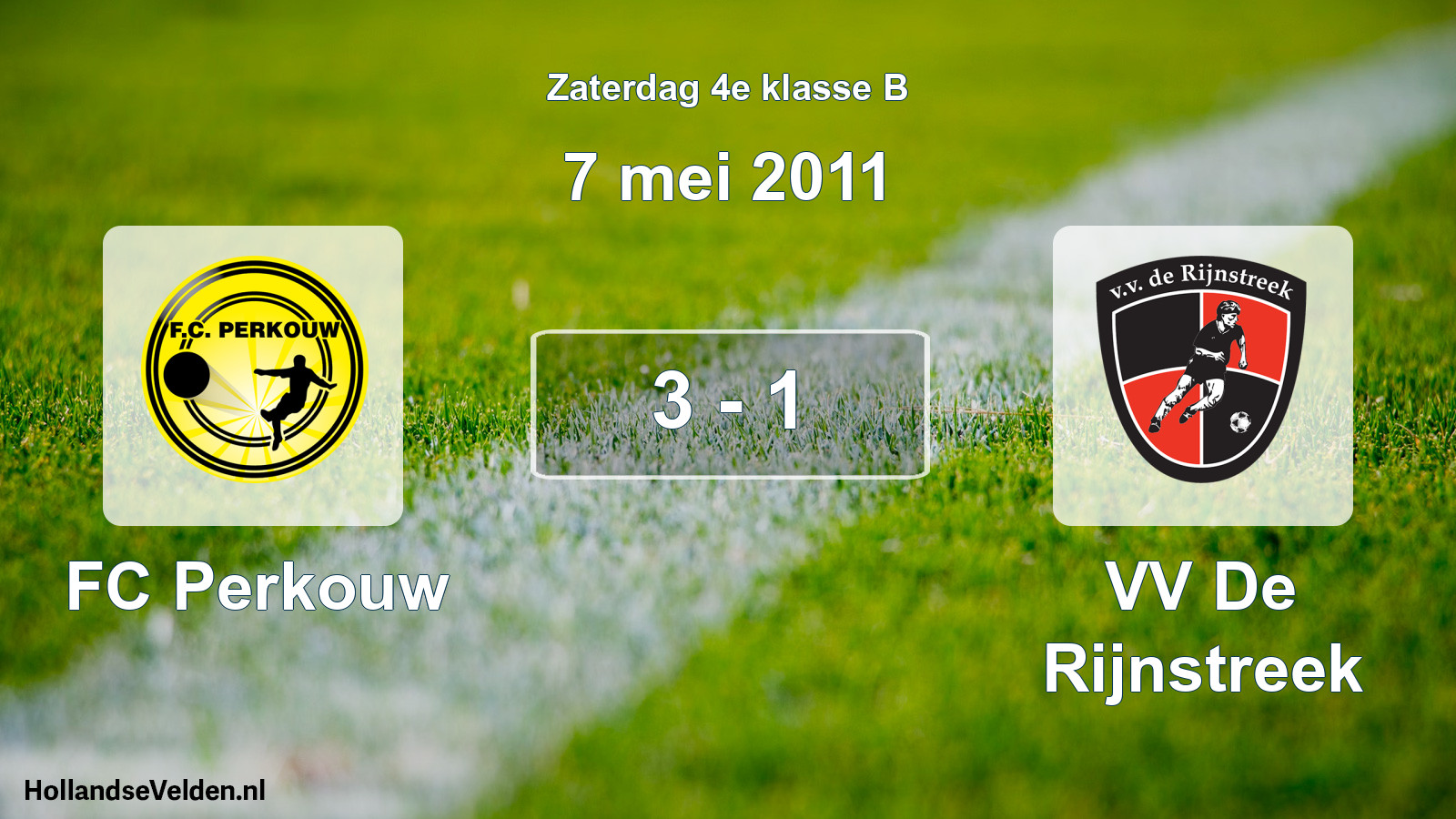 Total number of matches played: FC Perkouw - VV De Rijnstreek 3 - 1 (7 May 2011)