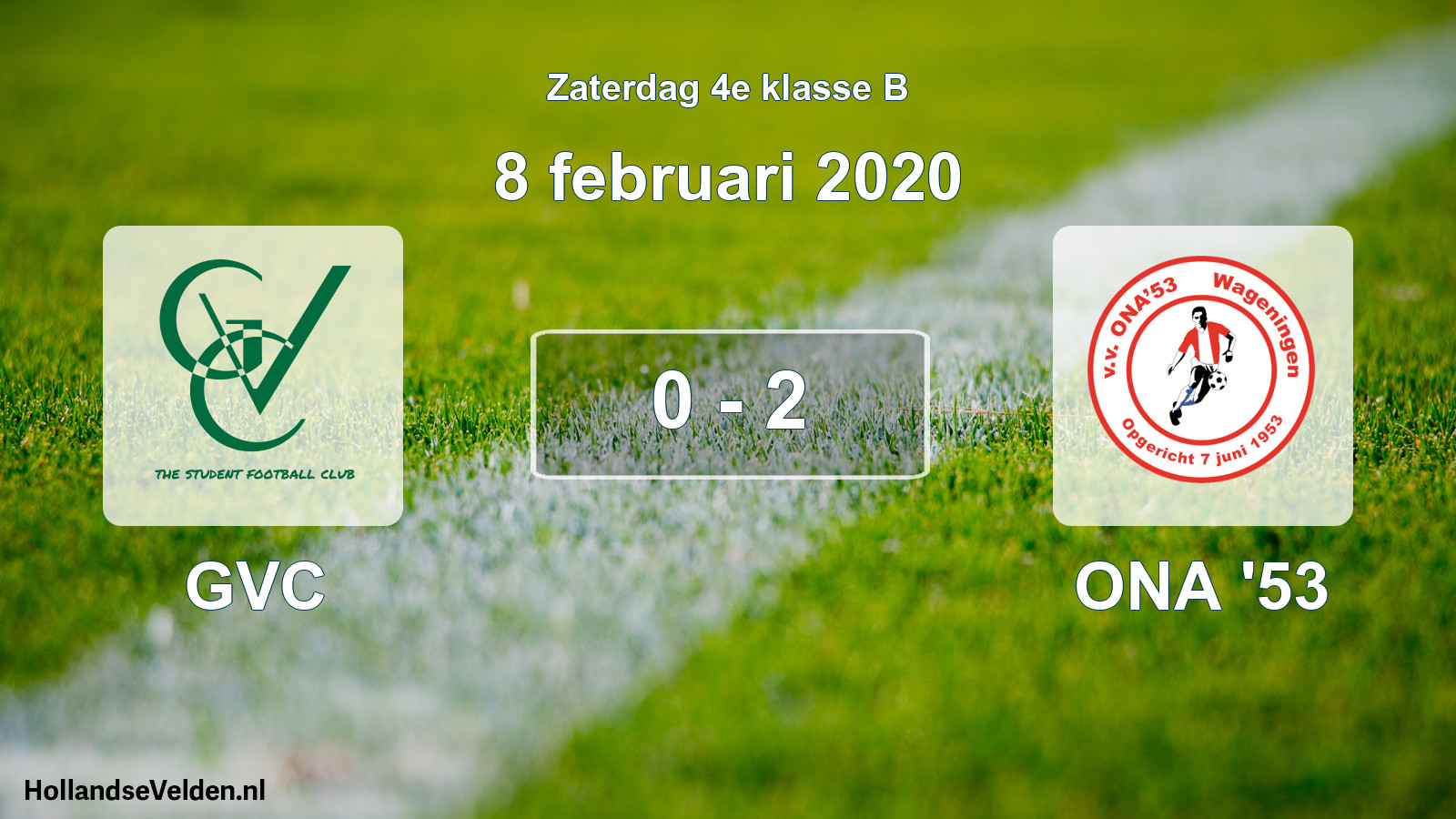 Total number of matches played: GVC - ONA '53 0 - 2 (8 February 2020)