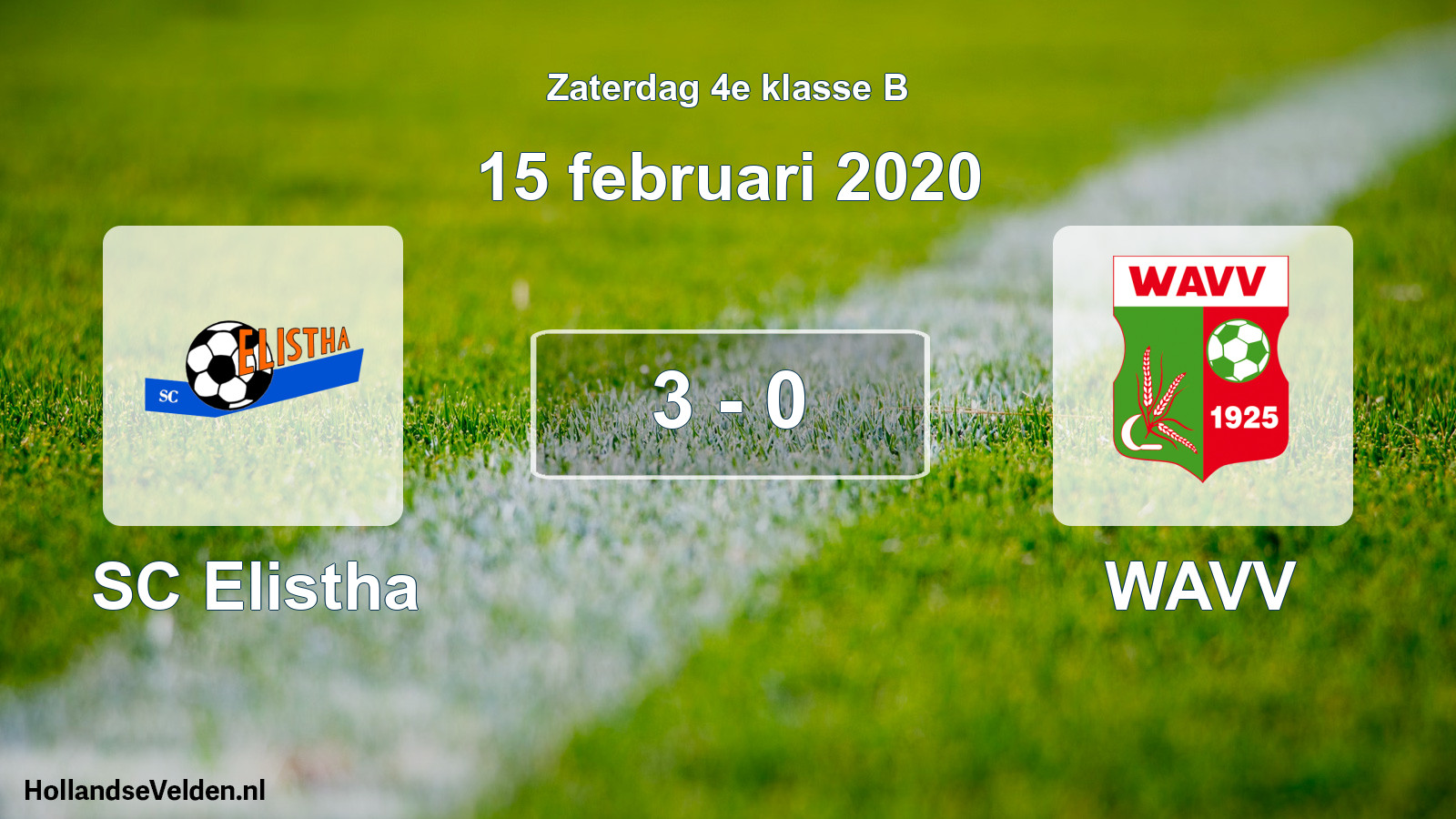 Total number of matches played: SC Elistha - WAVV 3 - 0 (15 February 2020)