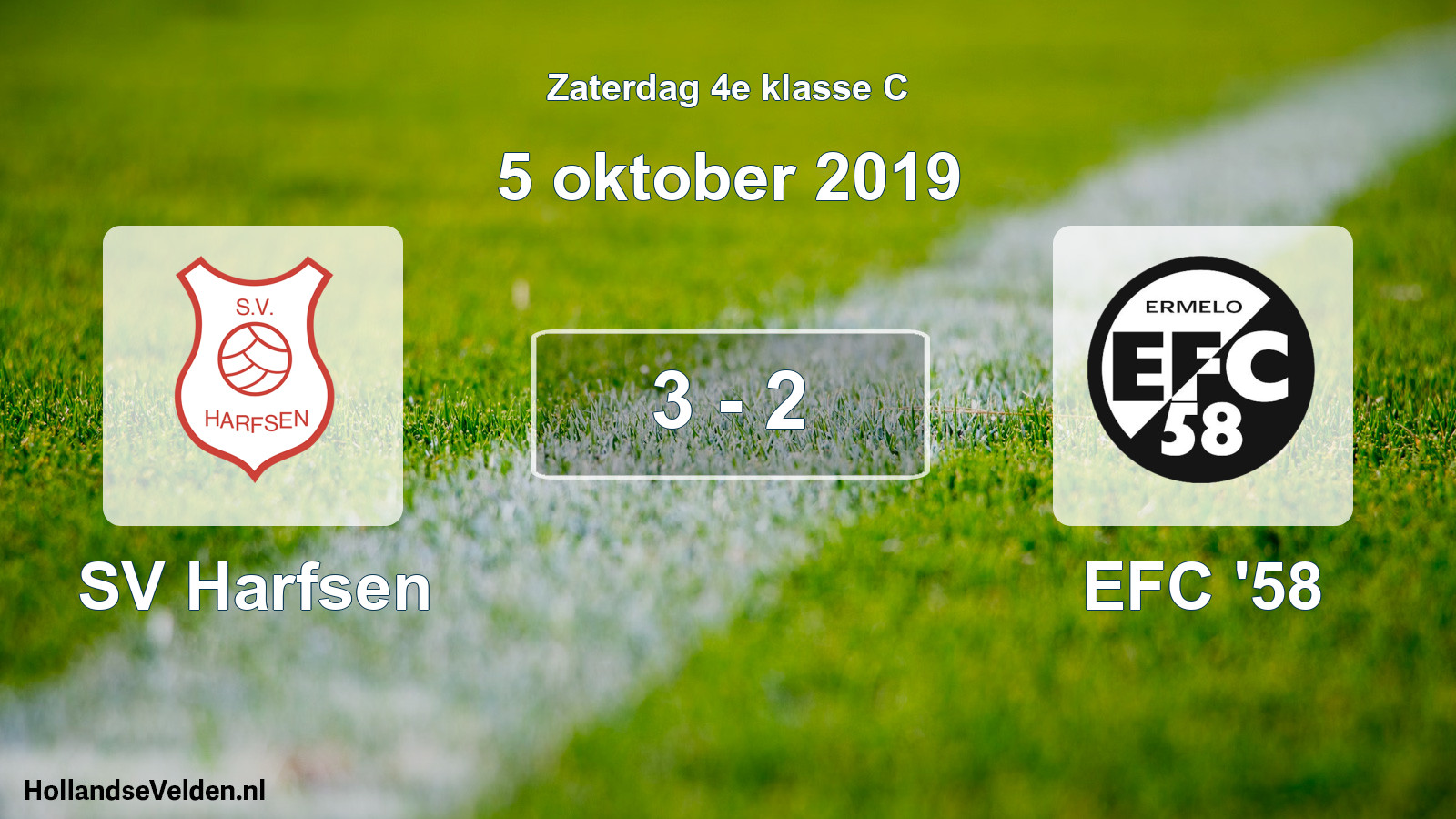 Total number of matches played: SV Harfsen - EFC '58 3 - 2 (5 October 2019)