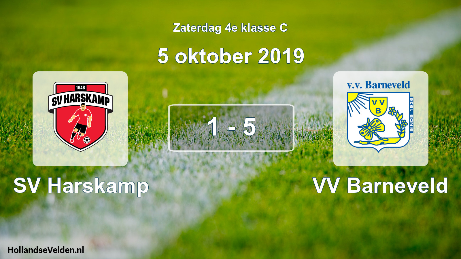 Total number of matches played: SV Harskamp - VV Barneveld 1 - 5 (5 October 2019)