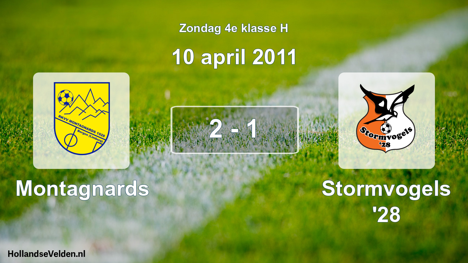 Total number of matches played: Montagnards - Stormvogels '28 2 - 1 (10 April 2011)