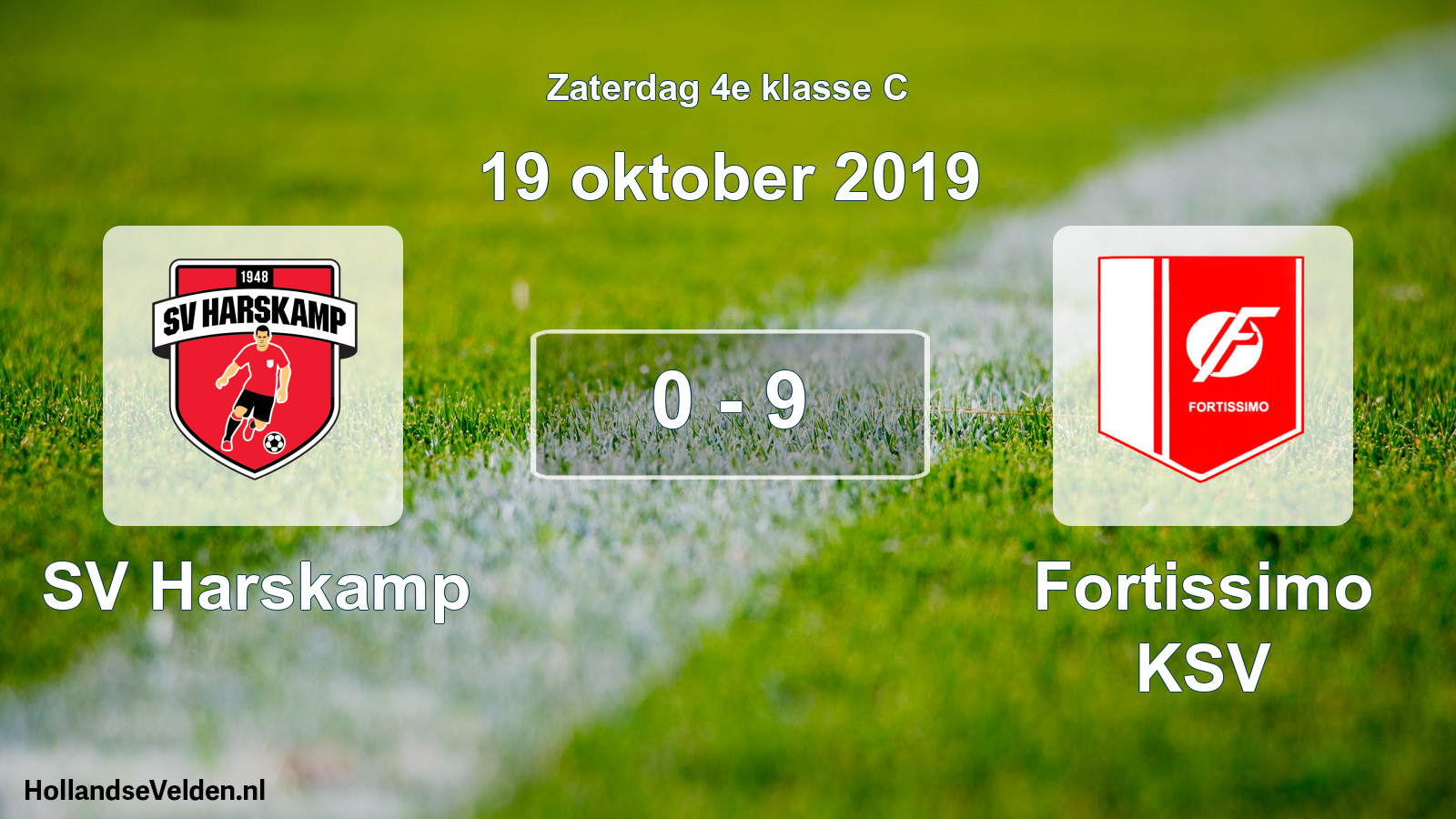 Total number of matches played: SV Harskamp - Fortissimo KSV 0 - 9 (19 October 2019)