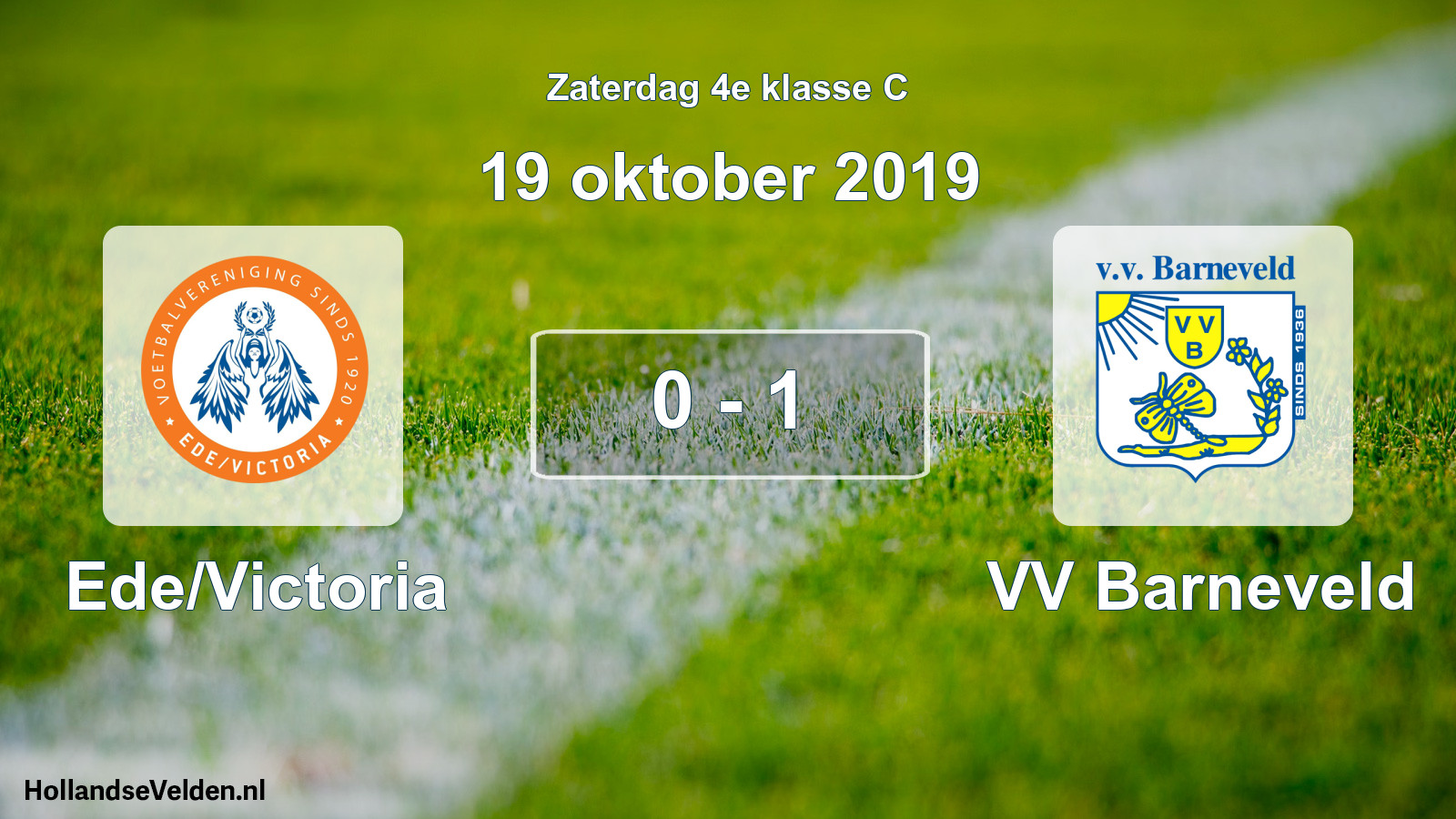 Total number of matches played: Ede/Victoria - VV Barneveld 0 - 1 (19 October 2019)