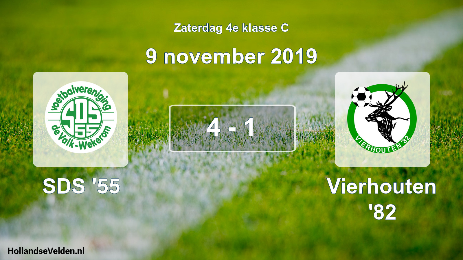 Total number of matches played: SDS '55 - Vierhouten '82 4 - 1 (9 November 2019)