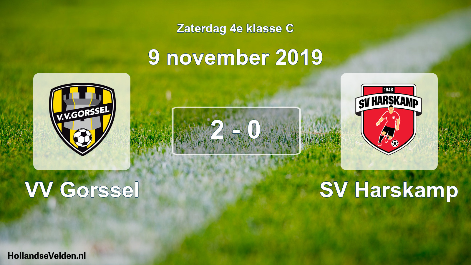 Total number of matches played: VV Gorssel - SV Harskamp 2 - 0 (9 November 2019)