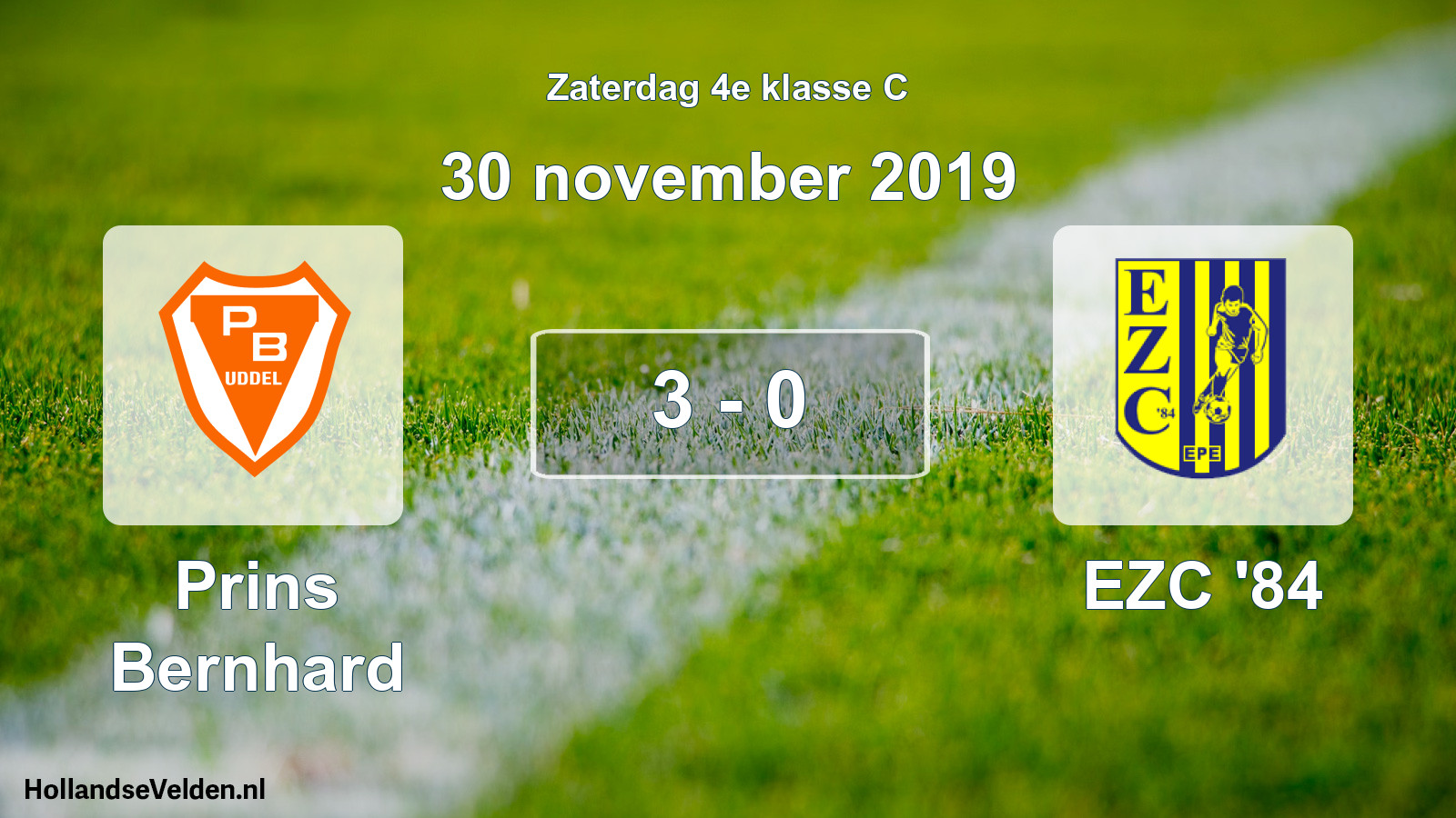Total number of matches played: Prins Bernhard - EZC '84 3 - 0 (30 November 2019)