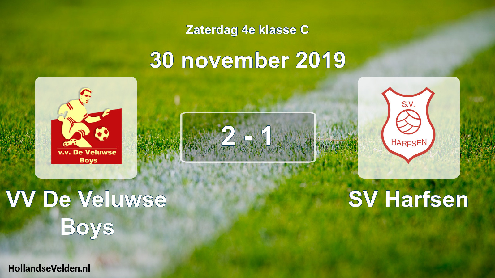 Total number of matches played: VV De Veluwse Boys - SV Harfsen 2 - 1 (30 November 2019)