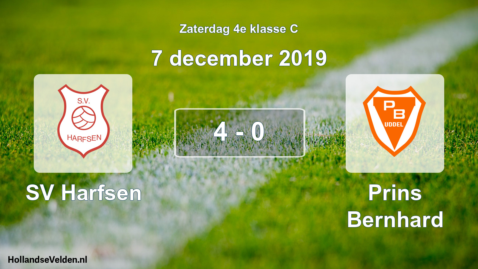Total number of matches played: SV Harfsen - Prins Bernhard 4 - 0 (7 December 2019)