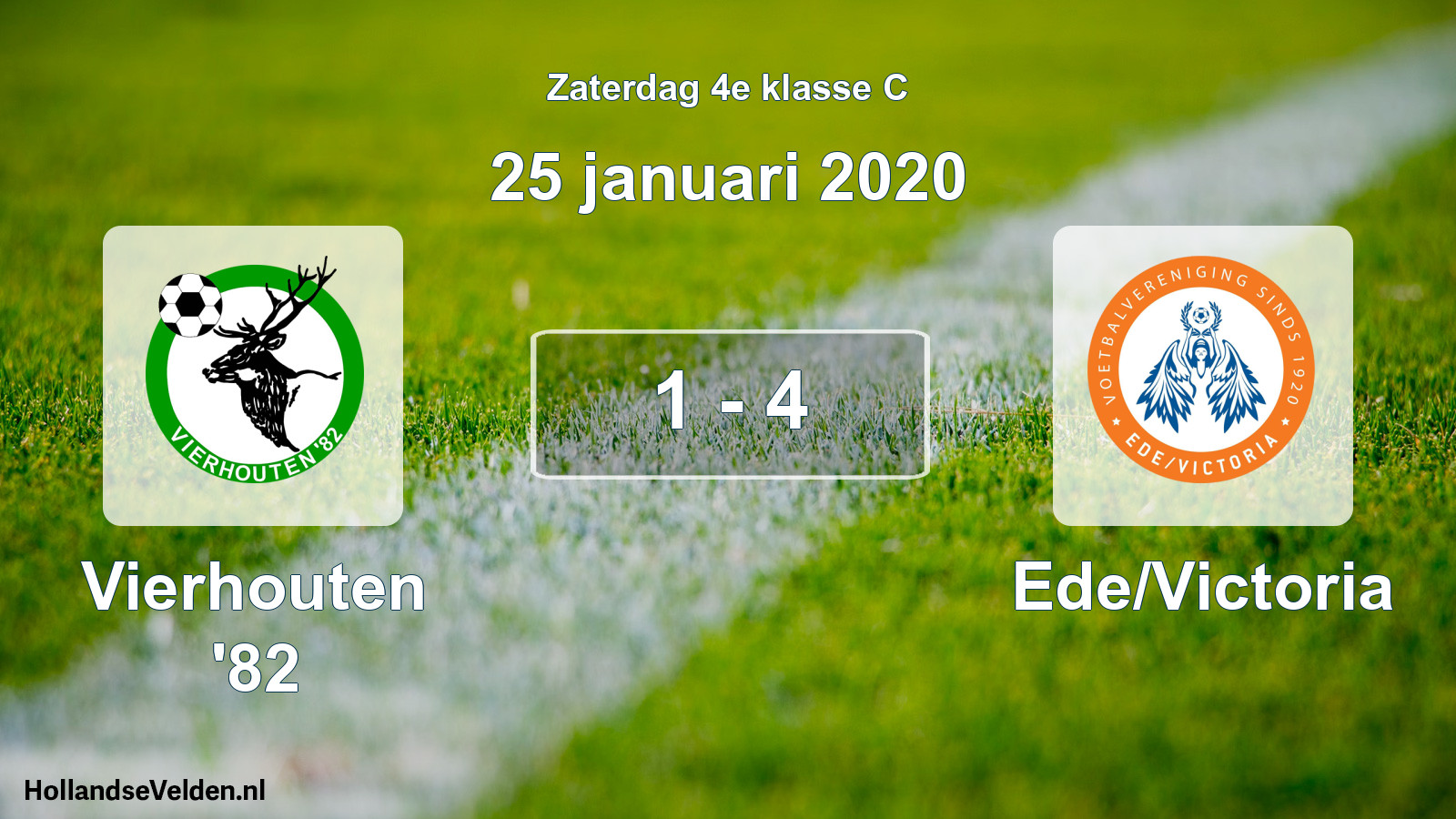Total number of matches played: Vierhouten '82 - Ede/Victoria 1 - 4 (25 January 2020)