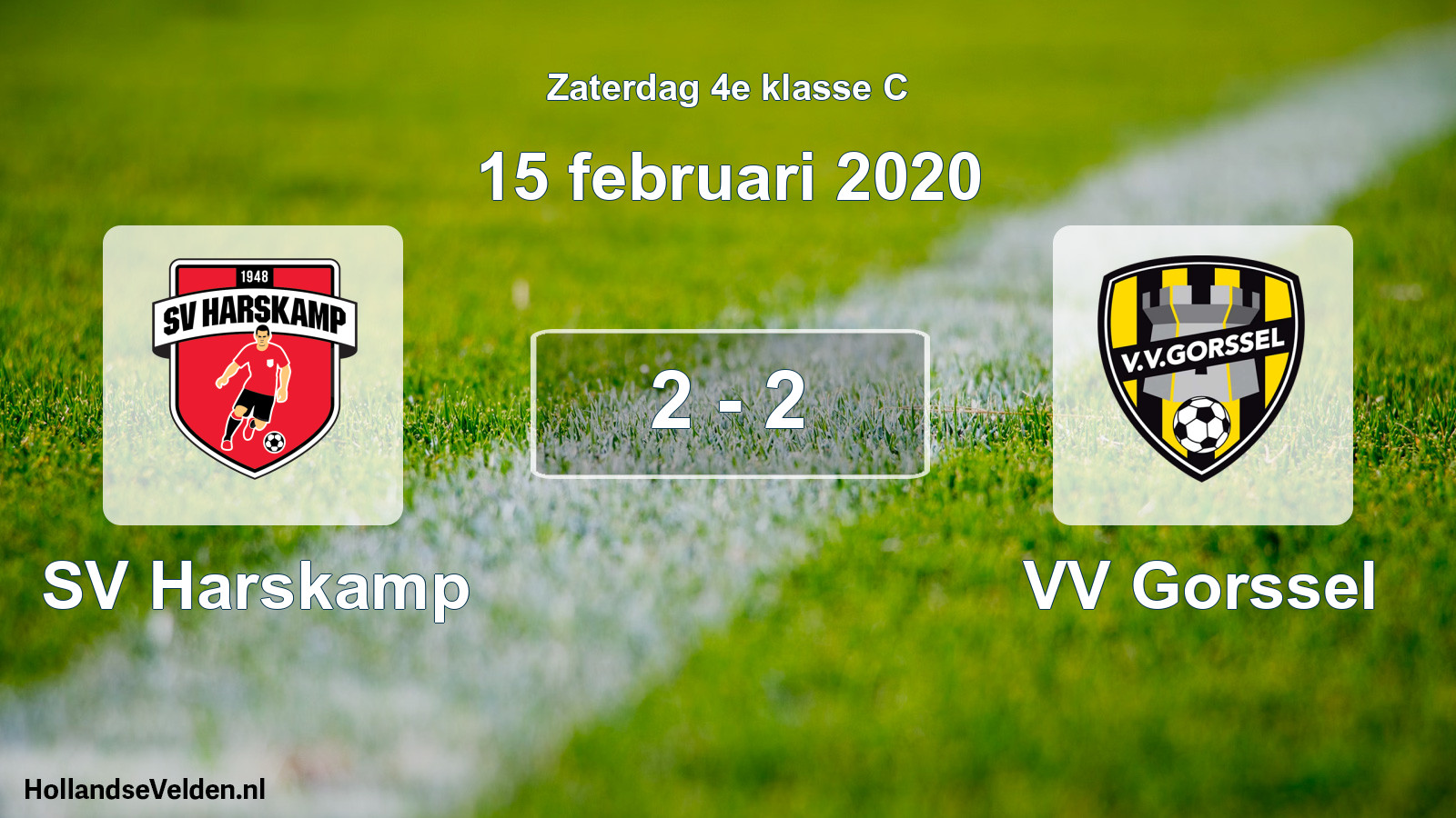 Total number of matches played: SV Harskamp - VV Gorssel 2 - 2 (15 February 2020)