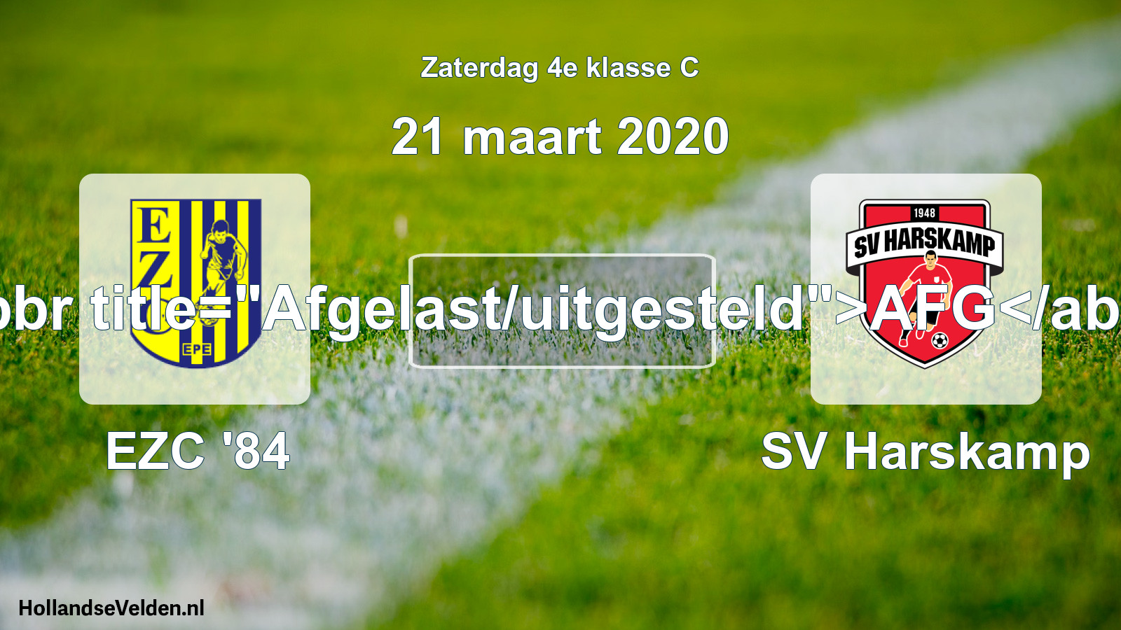 Scheduled Match: EZC '84 - SV Harskamp (21 March 2020)