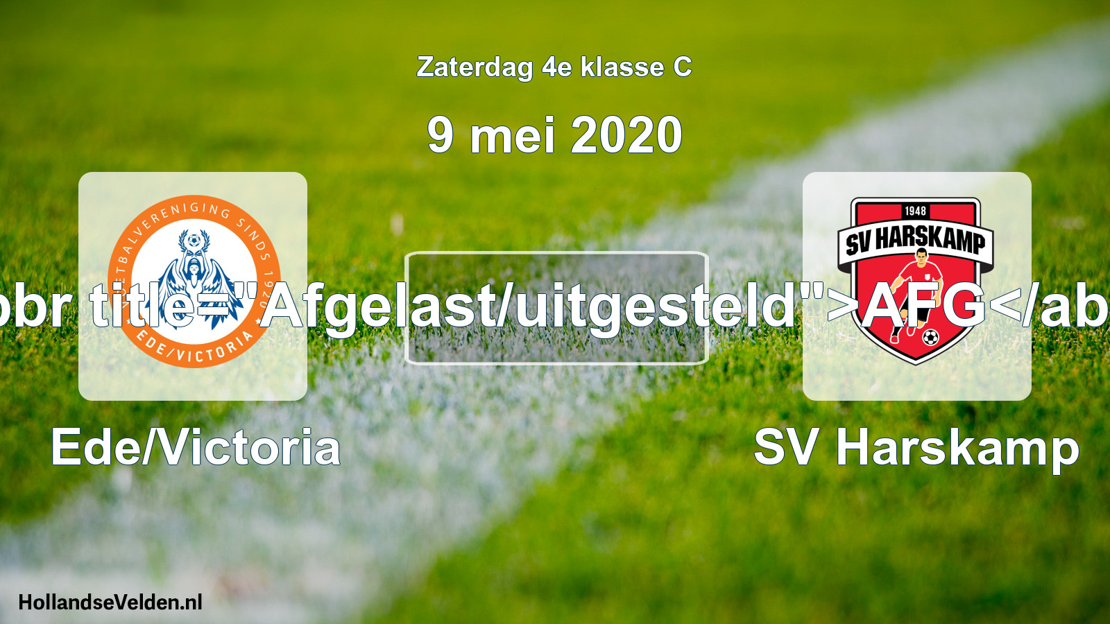 Scheduled Match: Ede/Victoria - SV Harskamp (9 May 2020)