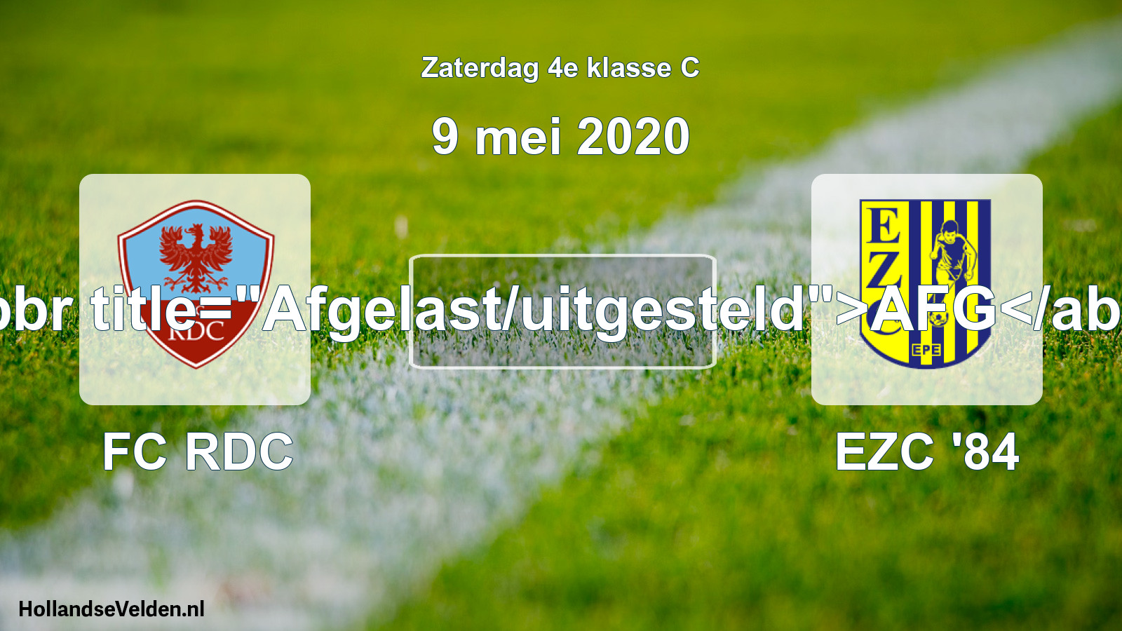 Scheduled Match: FC RDC - EZC '84 (9 May 2020)