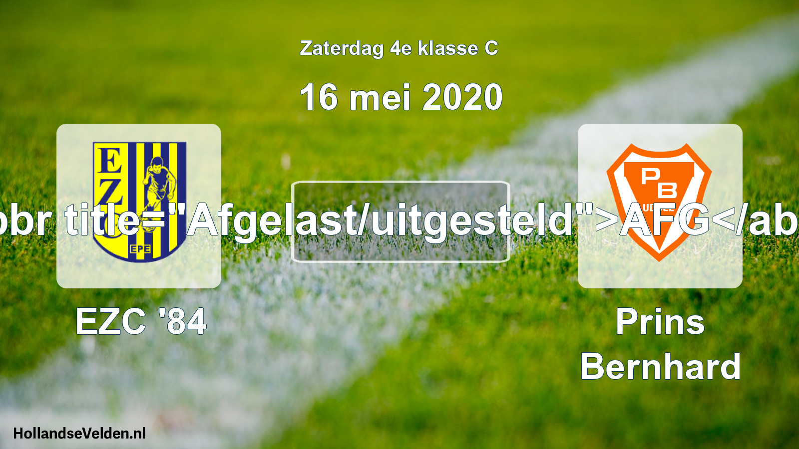 Scheduled Match: EZC '84 - Prins Bernhard (16 May 2020)