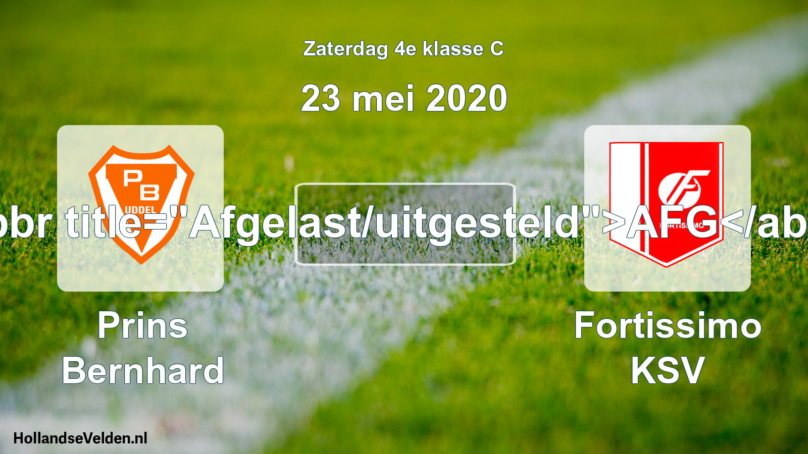 Scheduled Match: Prins Bernhard - Fortissimo KSV (23 May 2020)