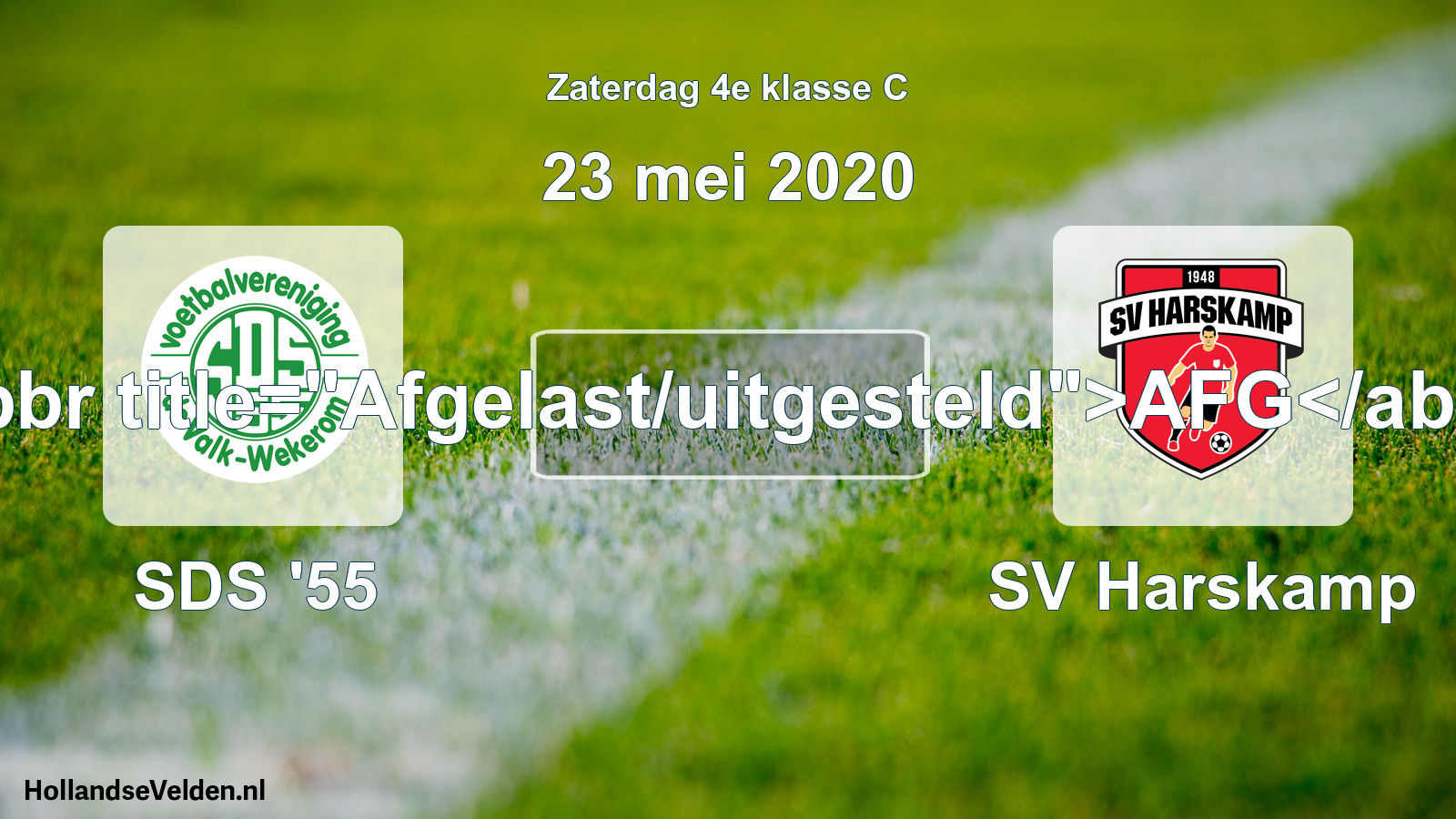 Scheduled Match: SDS '55 - SV Harskamp (23 May 2020)