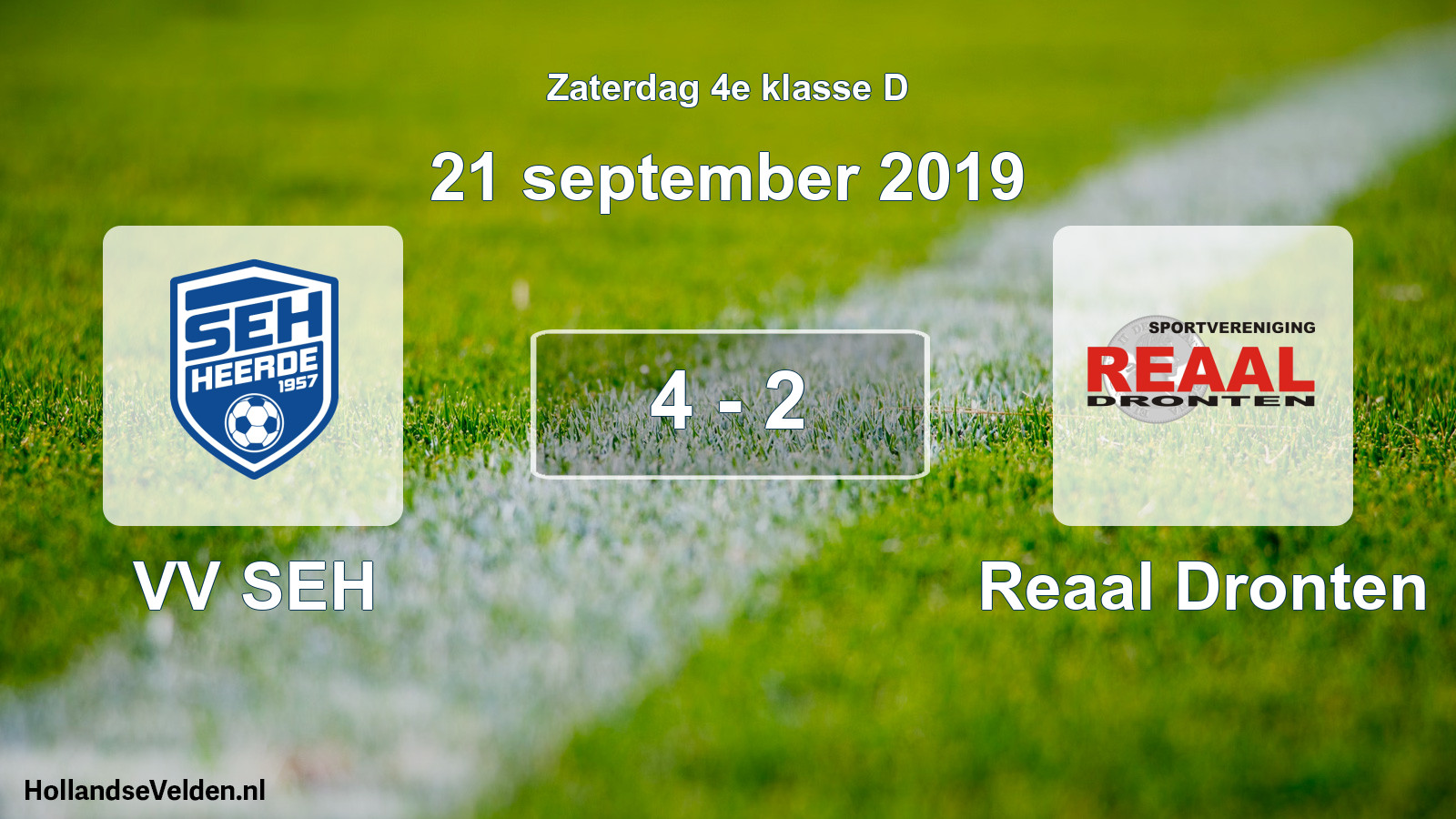 Total number of matches played: VV SEH - Reaal Dronten 4 - 2 (21 September 2019)