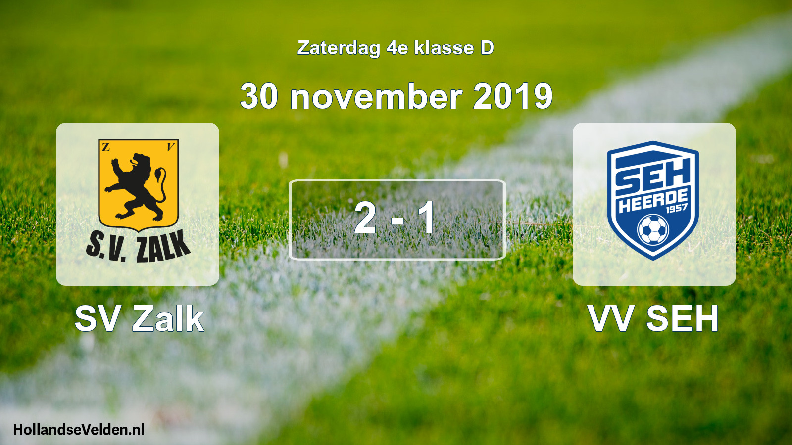 Total number of matches played: SV Zalk - VV SEH 2 - 1 (30 November 2019)