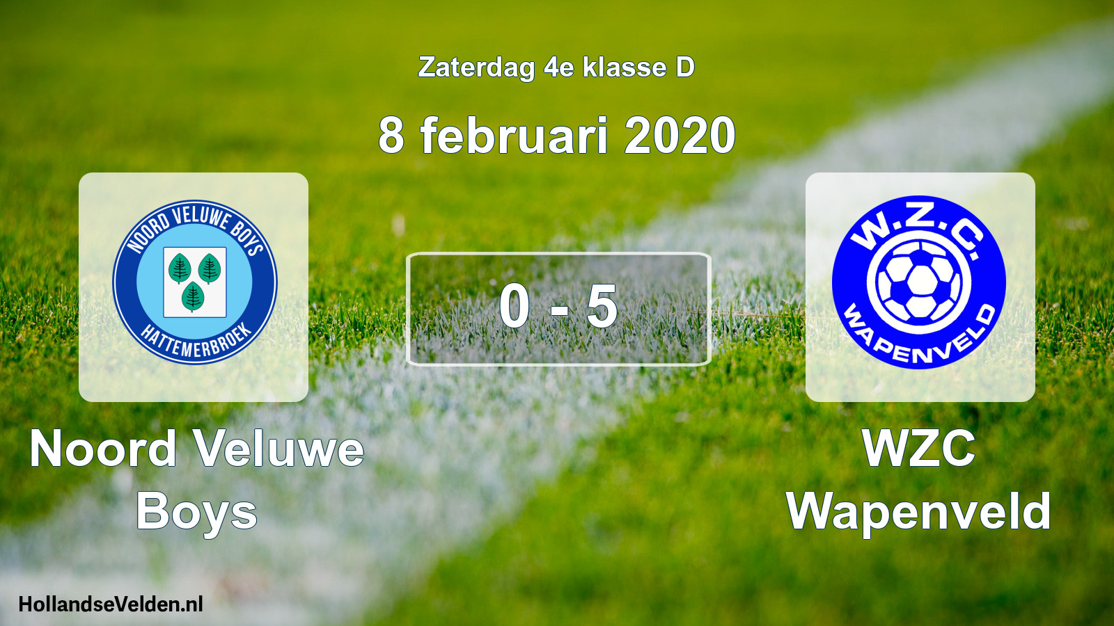 Total number of matches played: Noord Veluwe Boys - WZC Wapenveld 0 - 5 (8 February 2020)