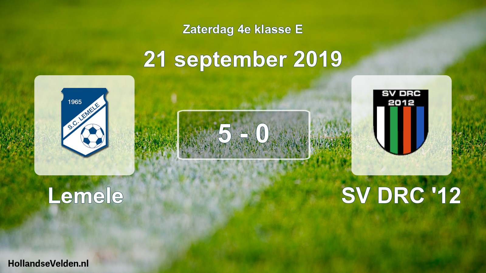 Total number of matches played: Lemele - SV DRC '12 5 - 0 (21 September 2019)