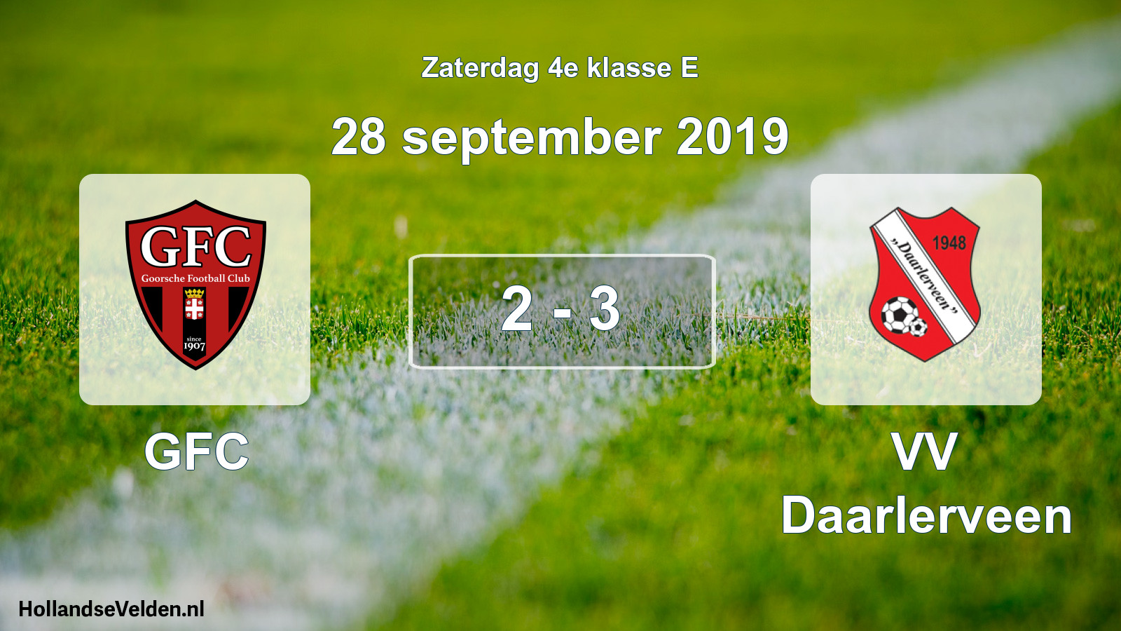 Total number of matches played: GFC - VV Daarlerveen 2 - 3 (28 September 2019)