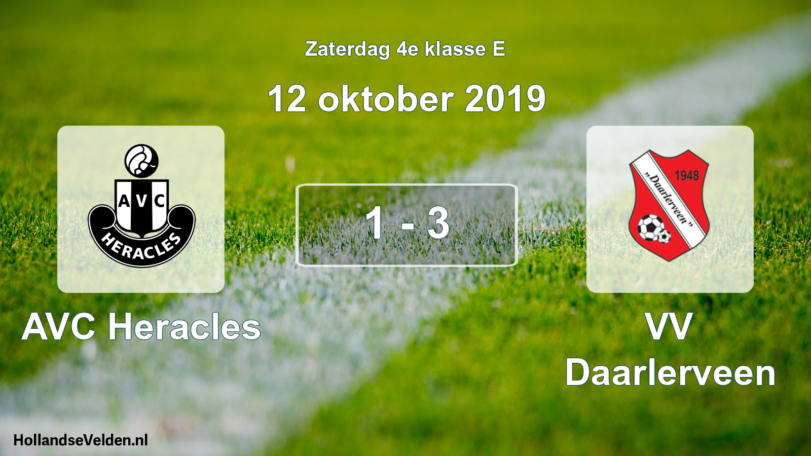 Total number of matches played: AVC Heracles - VV Daarlerveen 1 - 3 (12 October 2019)