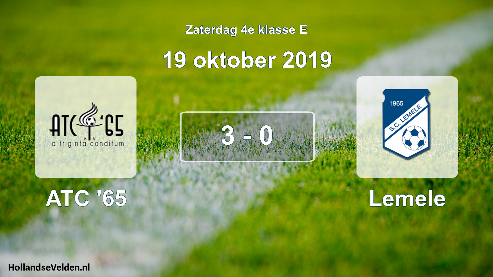 Total number of matches played: ATC '65 - Lemele 3 - 0 (19 October 2019)