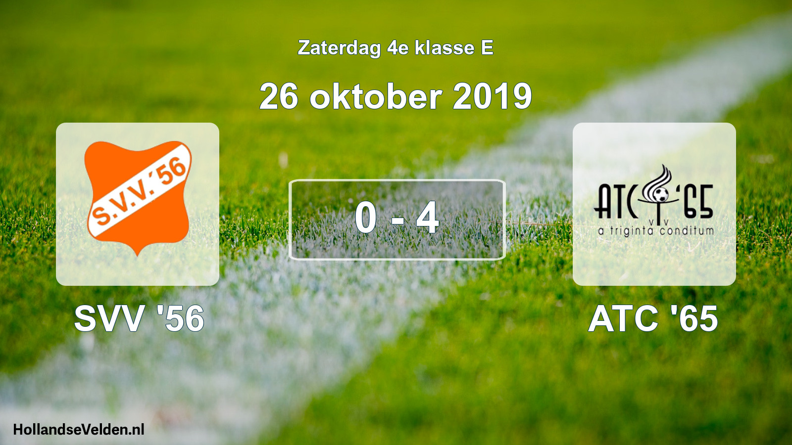 Total number of matches played: SVV '56 - ATC '65 0 - 4 (26 October 2019)