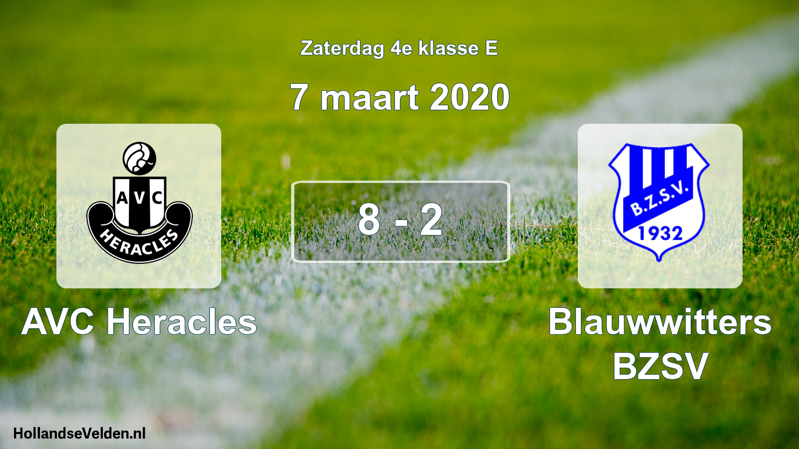 Total number of matches played: AVC Heracles - Blauwwitters BZSV 8 - 2 (7 March 2020)