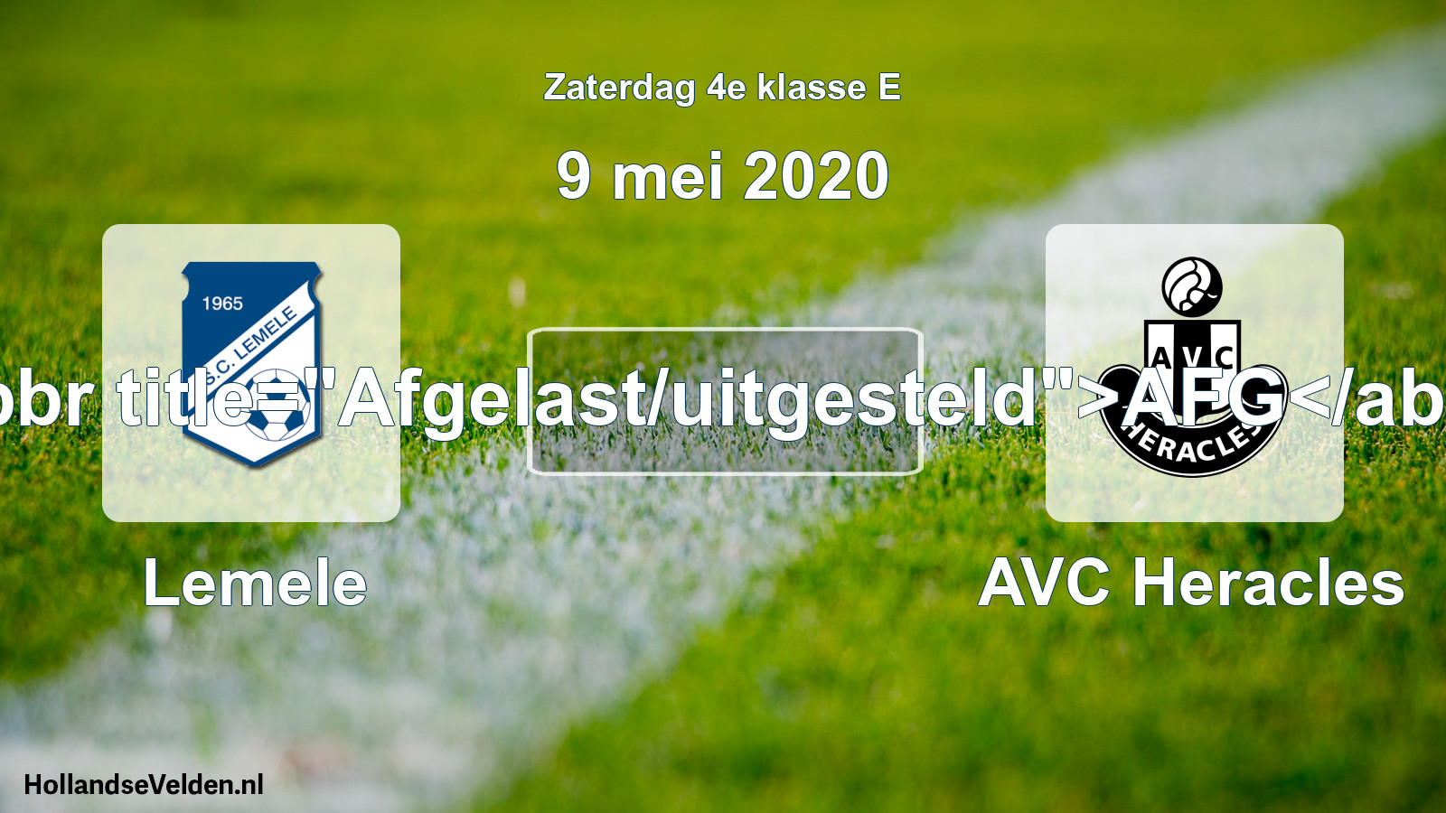 Scheduled Match: Lemele - AVC Heracles (9 May 2020)