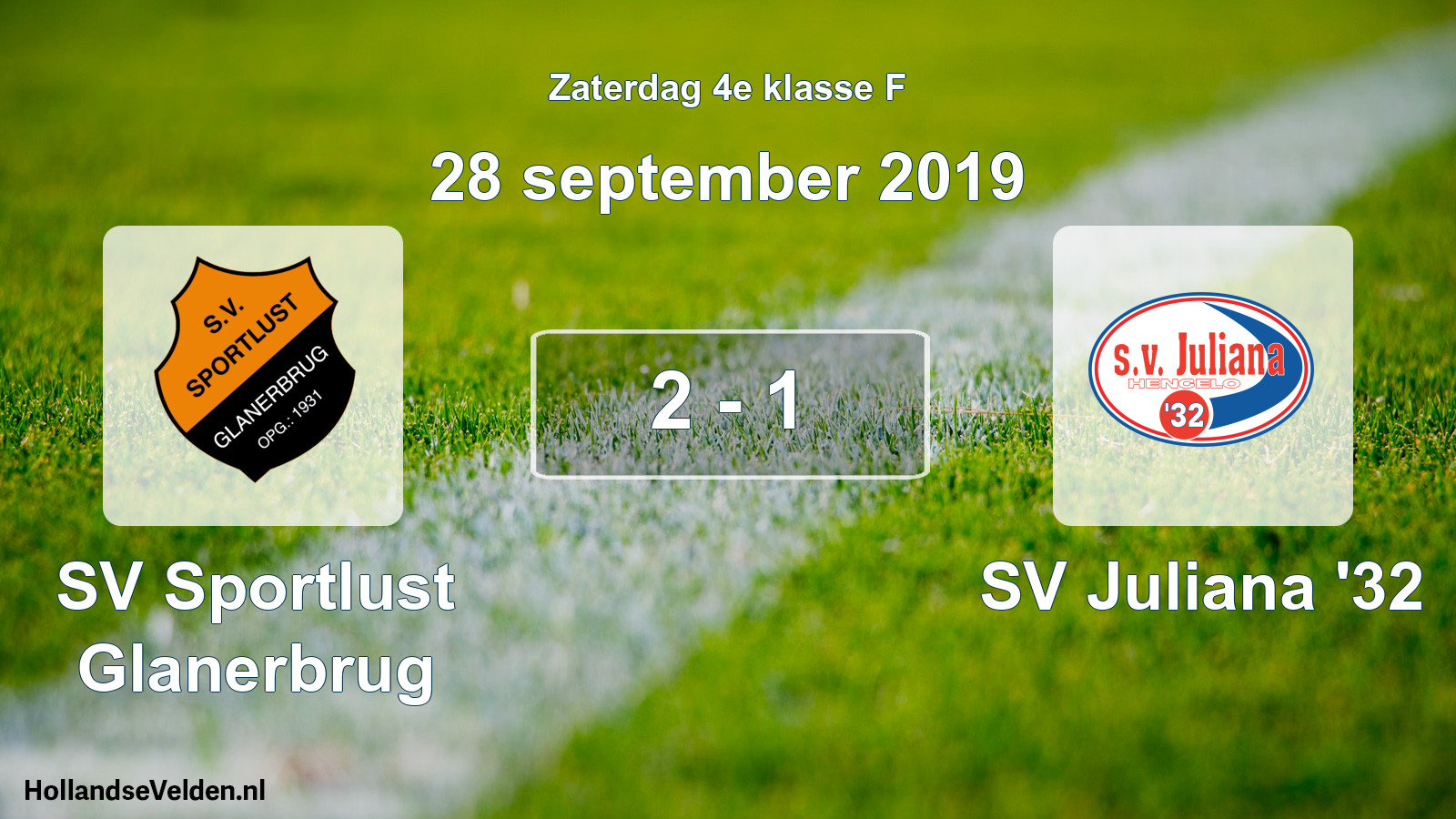 Total number of matches played: SV Sportlust Glanerbrug - SV Juliana '32 2 - 1 (28 September 2019)