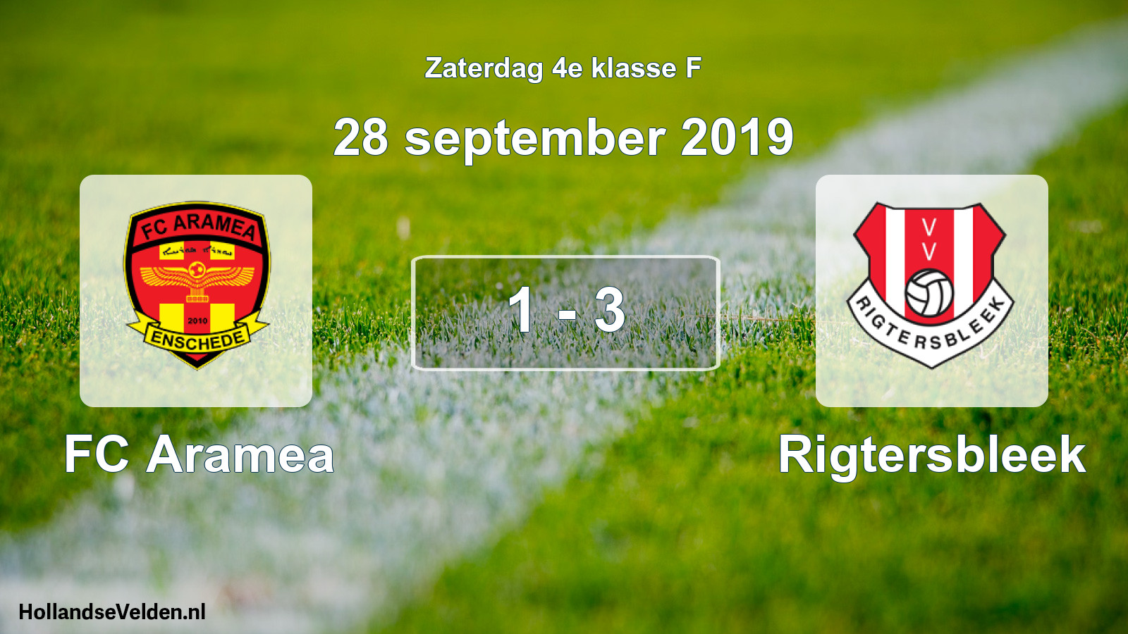 Total number of matches played: FC Aramea - Rigtersbleek 1 - 3 (28 September 2019)