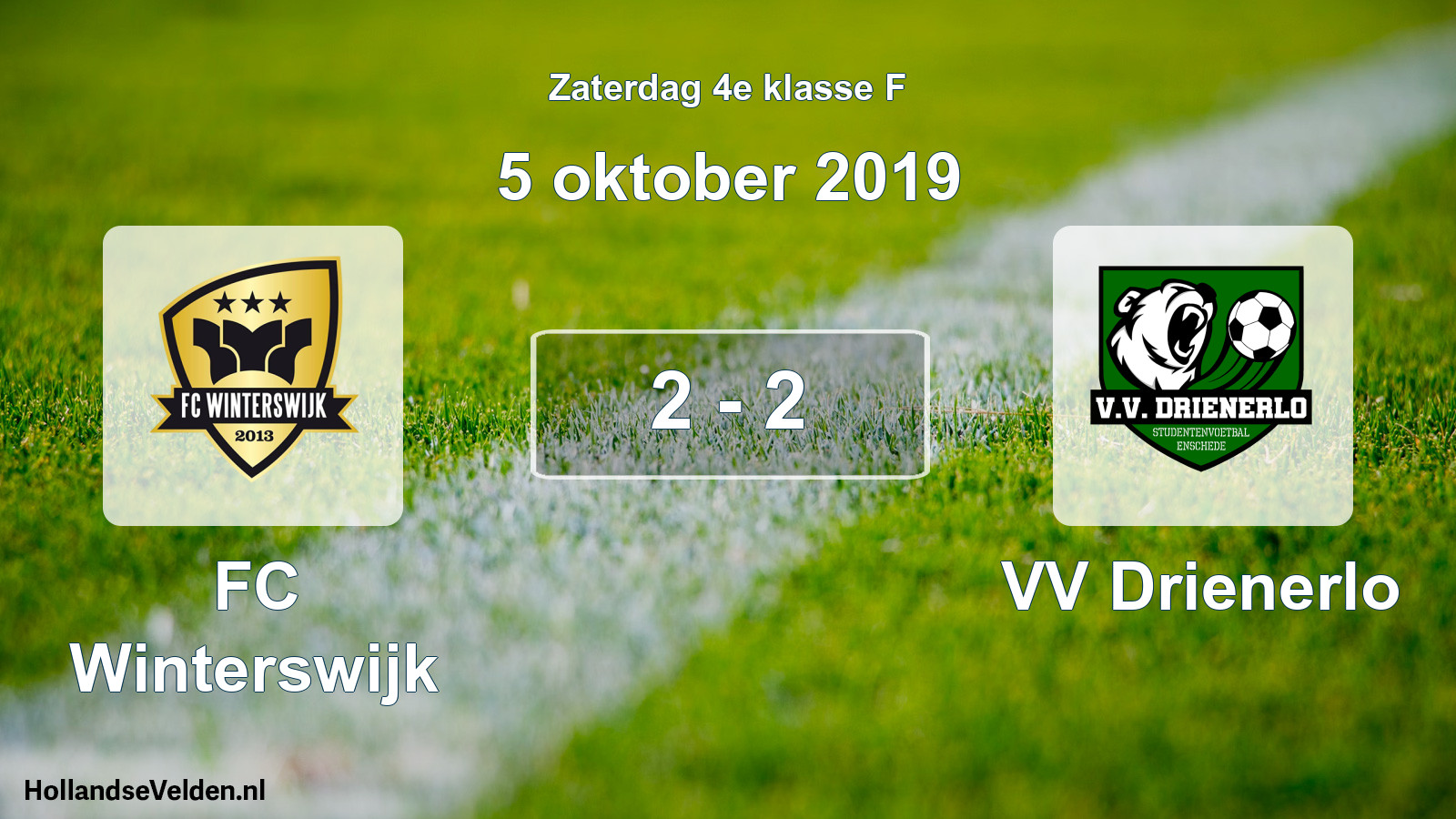 Total number of matches played: FC Winterswijk - VV Drienerlo 2 - 2 (5 October 2019)