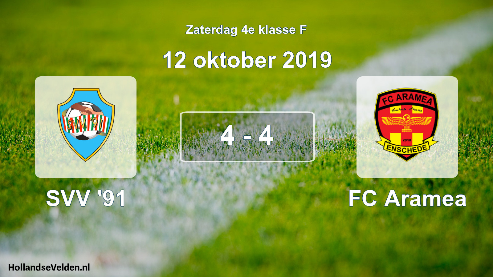 Total number of matches played: SVV '91 - FC Aramea 4 - 4 (12 October 2019)