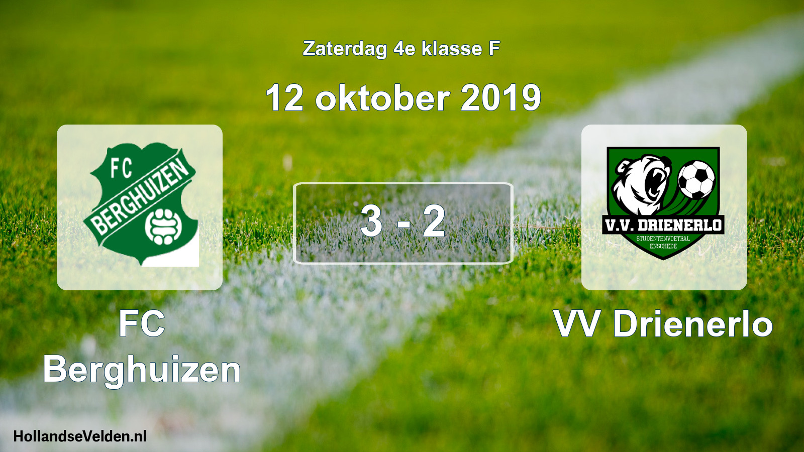 Total number of matches played: FC Berghuizen - VV Drienerlo 3 - 2 (12 October 2019)